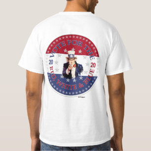 2020 Abstimmung über den roten, weißen und blauen T-Shirt