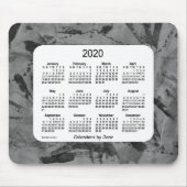2020 Abstrakt Black Art Calendar von Janz Mousepad (Vorne)