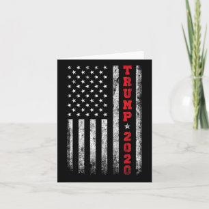 2020 Amerikanische Flagge Vintag Karte