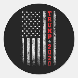2020 Amerikanische Flagge Vintag Runder Aufkleber