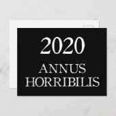 2020 Annus Horribilis Lateinisches schreckliches J Postkarte (Vorne/Hinten)