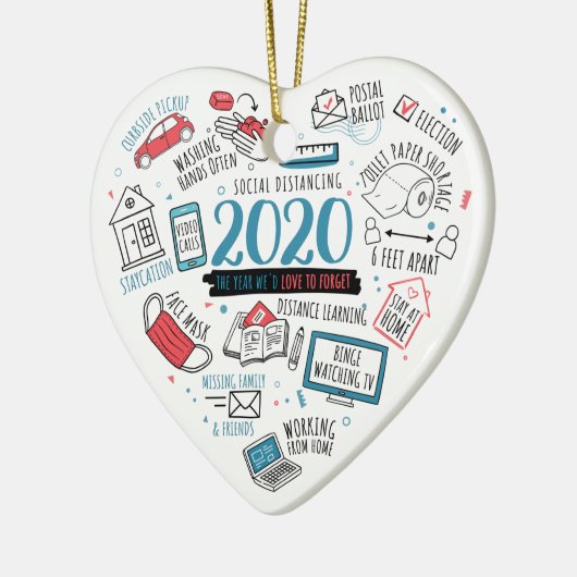 2020: Begehung des Fernlernens in der Quarantäne Keramik Ornament (Links)