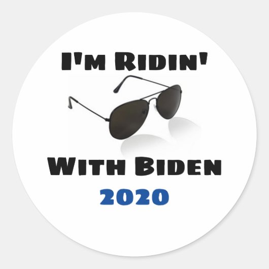 2020 bin ich bei Biden Runder Aufkleber (Vorderseite)