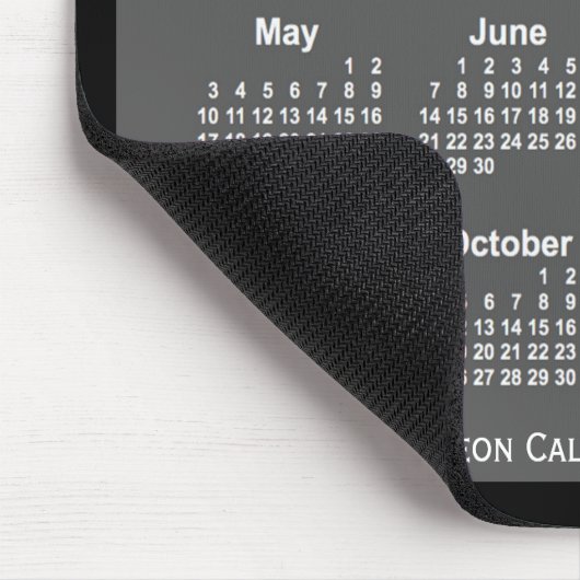 2020 Black Charcoal Calendar by Janz Mousepad (Ecke)