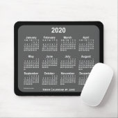 2020 Black Charcoal Calendar by Janz Mousepad (Mit Mouse)