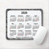 2020 Black Holiday Art Kalender von Janz Mouse Pad Mousepad (Mit Mouse)