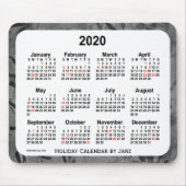 2020 Black Holiday Art Kalender von Janz Mouse Pad Mousepad (Vorne)