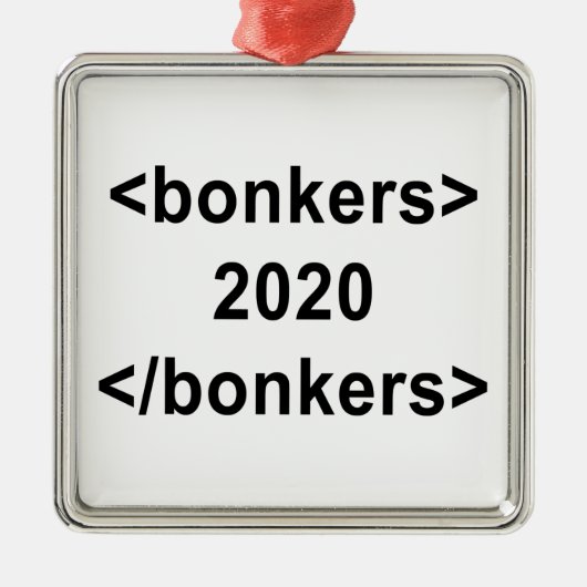 2020 Bonkers Ornament Aus Metall (Vorne)