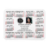 2020 Calendar Business Logo Photo Text Easy Custom Magnet (Horizontal)