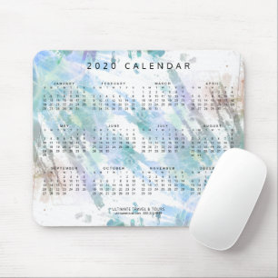 2020 Calendar Modernes Abstraktes Unternehmen Mousepad