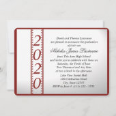 2020 Celebrate Graduate Red Foto Einladung (Rückseite)