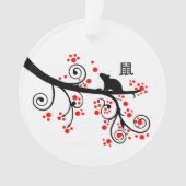 2020 Chinesische Neujahrsräte und Blume Ornament (Vorderseite)