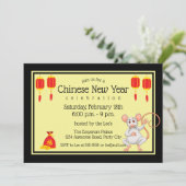 2020 Chinesischer Neujahrsrat Cartoon Einladung (Stehend Vorderseite)