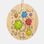 2020 Coronavirus Covid-19 Virus Wood Keramik Ornament (Links)