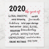 2020 COVID 19 Funny quotes Weinetikett (Einzelnes Label)