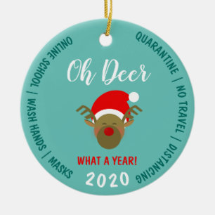 2020 Covid Lustiges Weihnachten Keramik Ornament