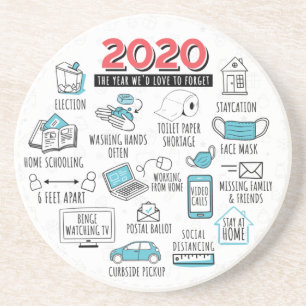 2020 COVID Quarantine Activities Getränkeuntersetzer