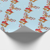 2020 Covid Rudolph Reindeer Weihnachtsmaske Geschenkpapier (Ecke)