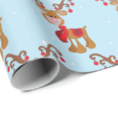 2020 Covid Rudolph Reindeer Weihnachtsmaske Geschenkpapier (Rolleneckpunkt)