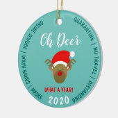 2020 Covid Weihnachten Keramik Ornament (Links)