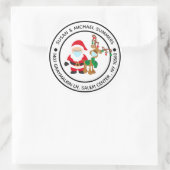 2020 Covid Weihnachten Weihnachtsfeier Rücksendead Runder Aufkleber (Tasche)