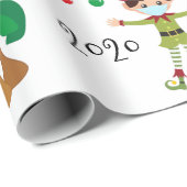 2020 Covid Weihnachtsmaske Quarnine Geschenkpapier (Rolleneckpunkt)