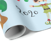 2020 Covid Weihnachtsmaske Quarnine Geschenkpapier (Rolleneckpunkt)