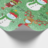 2020 Covid Weihnachtsmaske Quarnine Geschenkpapier (Ecke)