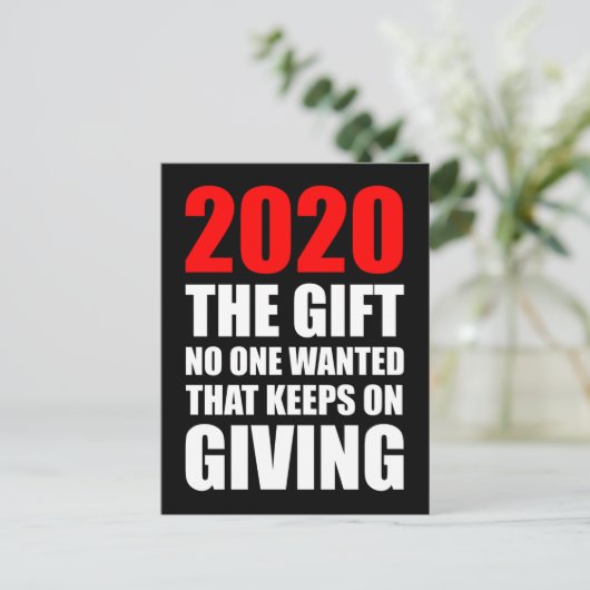 2020: Das Geschenk, das niemand Gewollt hat, das a Postkarte (Stehend Vorderseite)