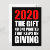2020: Das Geschenk, das niemand Gewollt hat, das a Postkarte (Vorne/Hinten)