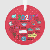 2020 das Jahr COVID 19 Handziehen Ornament (Rückseite)