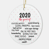 2020 das Jahr COVID 19 Keramik Ornament (Links)