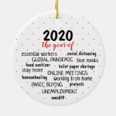 2020 das Jahr COVID 19 Keramik Ornament (Hinten)