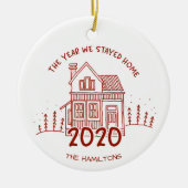 2020 Das Jahr, das wir Zuhause Bleibe liebevoll Co Keramik Ornament (Vorne)