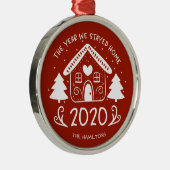 2020 Das Jahr, das wir Zuhause Niedlich Covid Blei Ornament Aus Metall (Rechts)