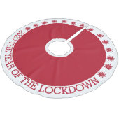 2020 das Jahr der Absturz-Coronavirus-Pandemie Polyester Weihnachtsbaumdecke (Schrägansicht)