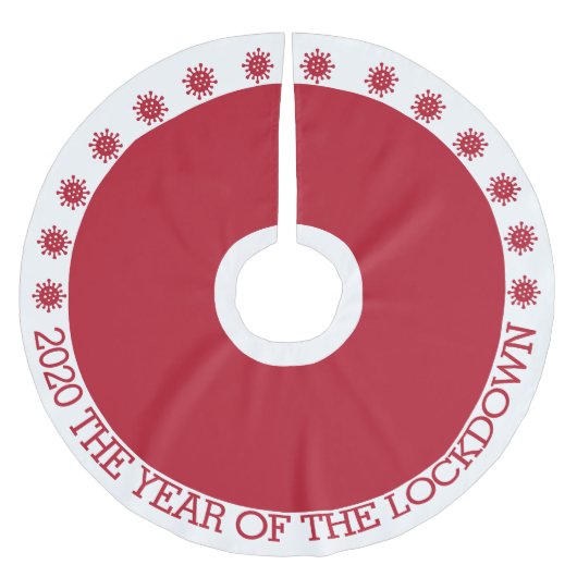 2020 das Jahr der Absturz-Coronavirus-Pandemie Polyester Weihnachtsbaumdecke (Vorderseite)