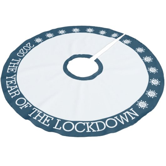 2020 das Jahr der Schließung Polyester Weihnachtsbaumdecke (Schrägansicht)