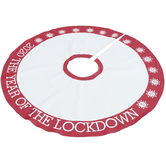 2020 das Jahr der Schließung Polyester Weihnachtsbaumdecke (Schrägansicht)