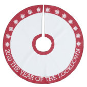 2020 das Jahr der Schließung Polyester Weihnachtsbaumdecke (Vorderseite)