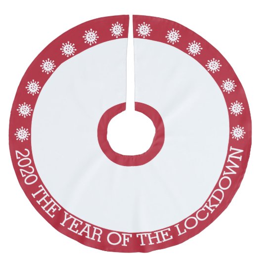 2020 das Jahr der Schließung Polyester Weihnachtsbaumdecke (Vorderseite)