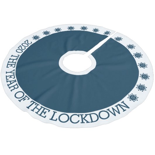 2020 das Jahr der Schließung Polyester Weihnachtsbaumdecke (Schrägansicht)