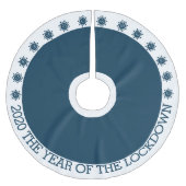 2020 das Jahr der Schließung Polyester Weihnachtsbaumdecke (Vorderseite)