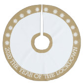 2020 das Jahr der Schließung Polyester Weihnachtsbaumdecke (Vorderseite)