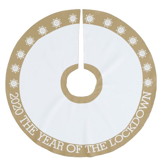 2020 das Jahr der Schließung Polyester Weihnachtsbaumdecke (Vorderseite)