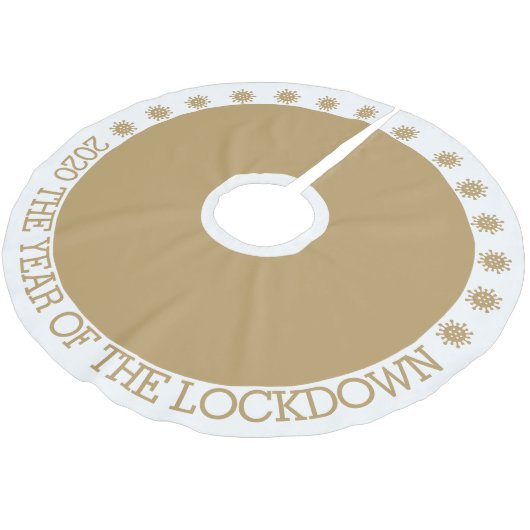 2020 das Jahr der Schließung Polyester Weihnachtsbaumdecke (Schrägansicht)