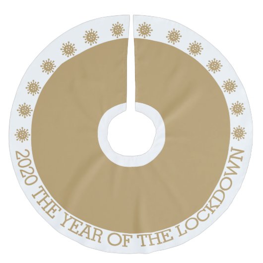 2020 das Jahr der Schließung Polyester Weihnachtsbaumdecke (Vorderseite)