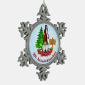 2020 - Das Jahr, in dem wir alle Wohlstand Bleibe Schneeflocken Zinn-Ornament (Links)