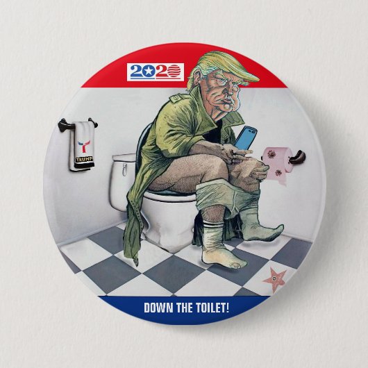 2020 Die Toilette herunterfahren Button (Vorderseite)