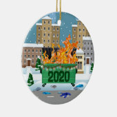 2020 Dumpster Feuer Weihnachten Keramik Ornament (Rechts)